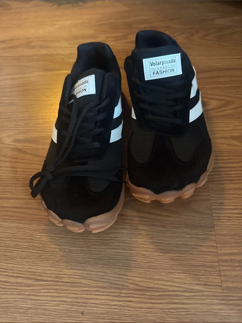 Womens Black and White Athletic Sneakers